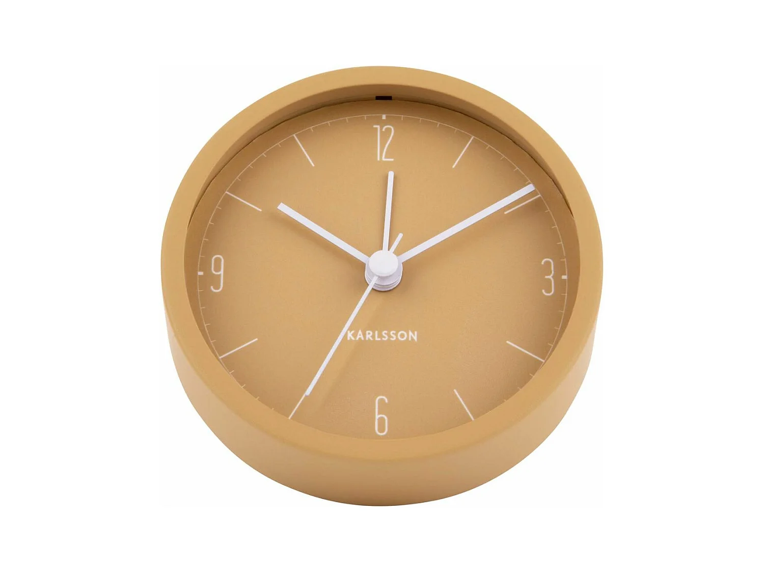 Wecker aus mattem Metall Numbers & Lines 9 cm