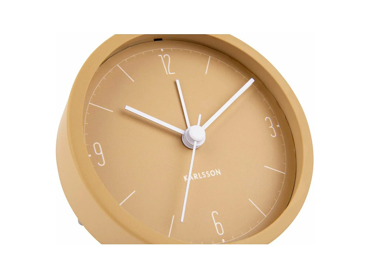 Wecker aus mattem Metall Numbers & Lines 9 cm