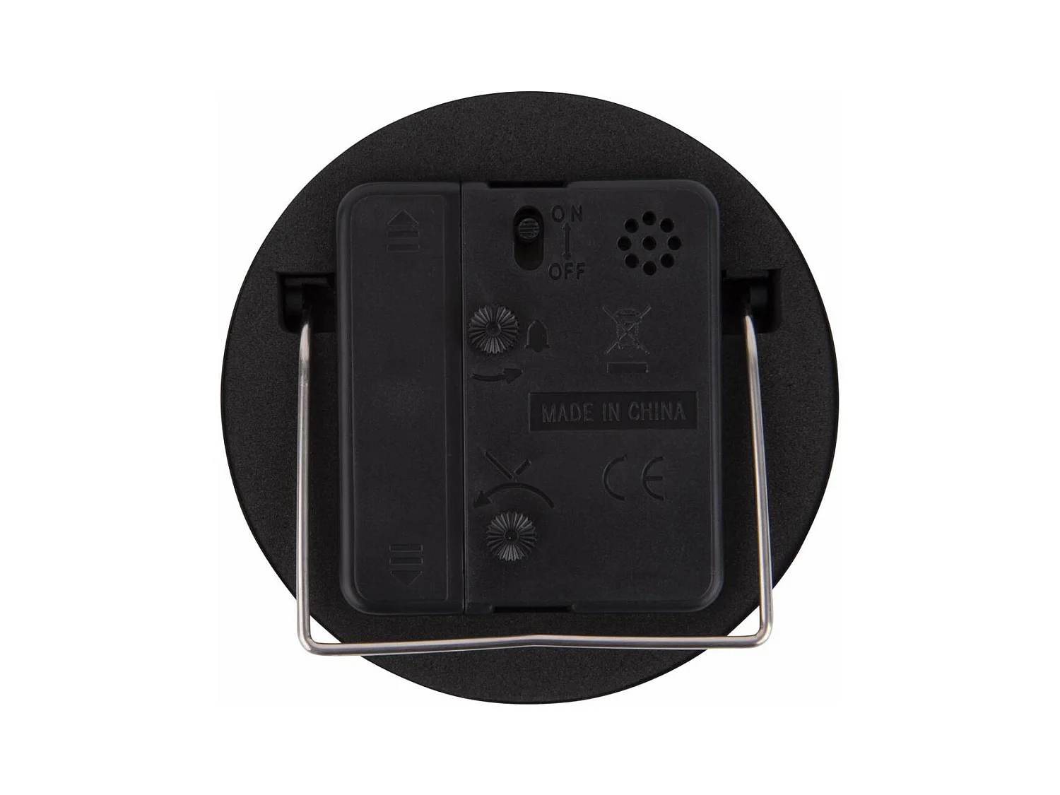 Wecker aus mattem Metall Numbers & Lines 9 cm