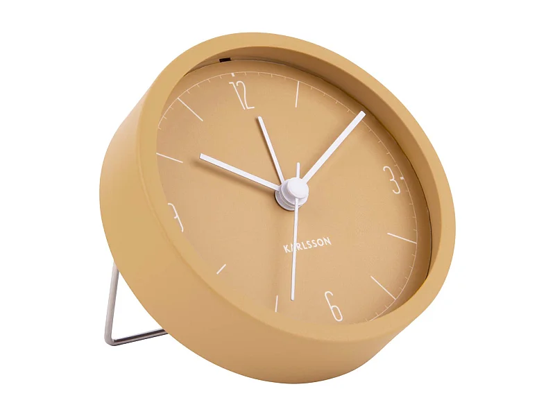 Wecker aus mattem Metall Numbers & Lines 9 cm