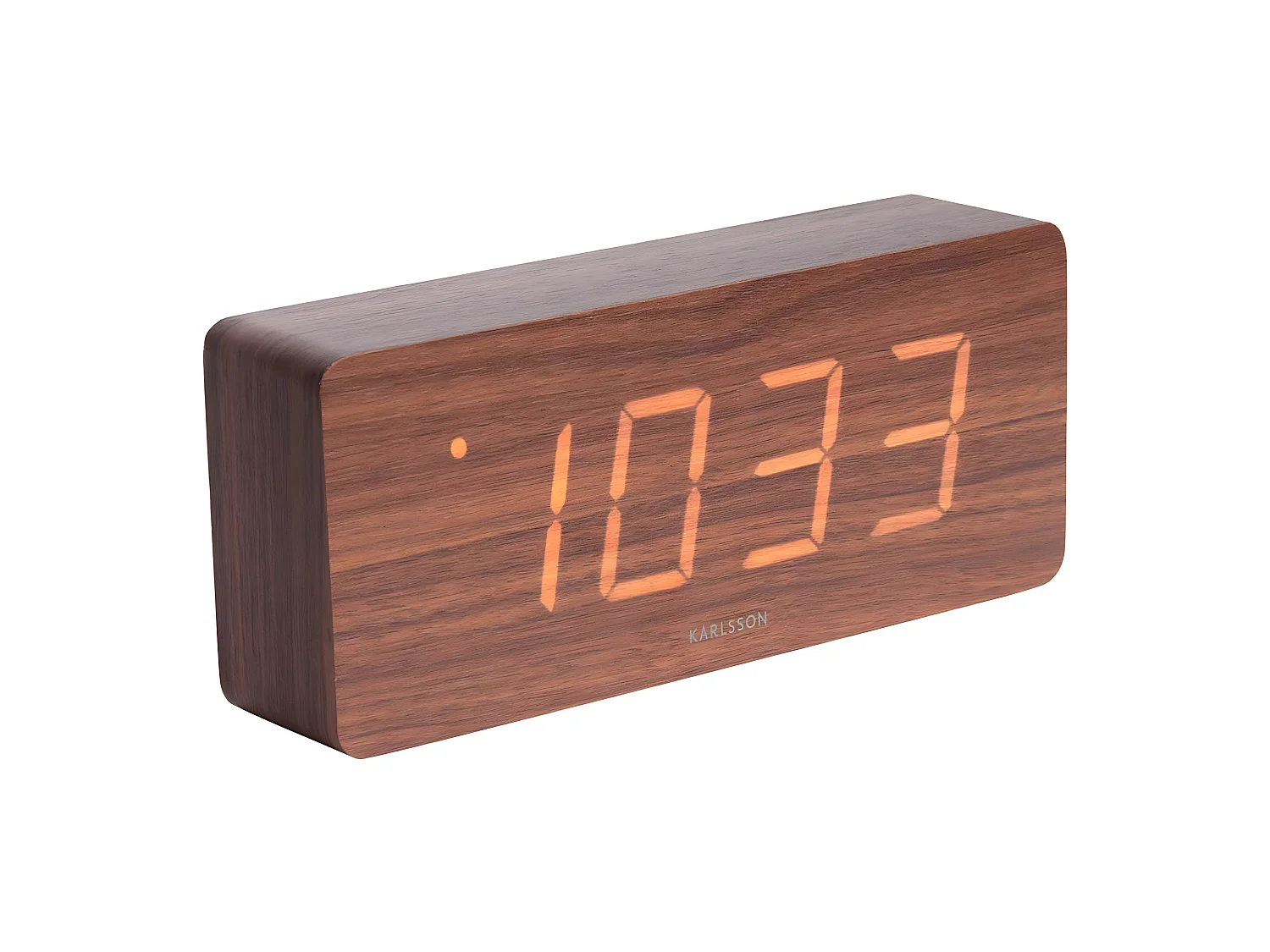 Réveil en bois chiffres LCD Tube