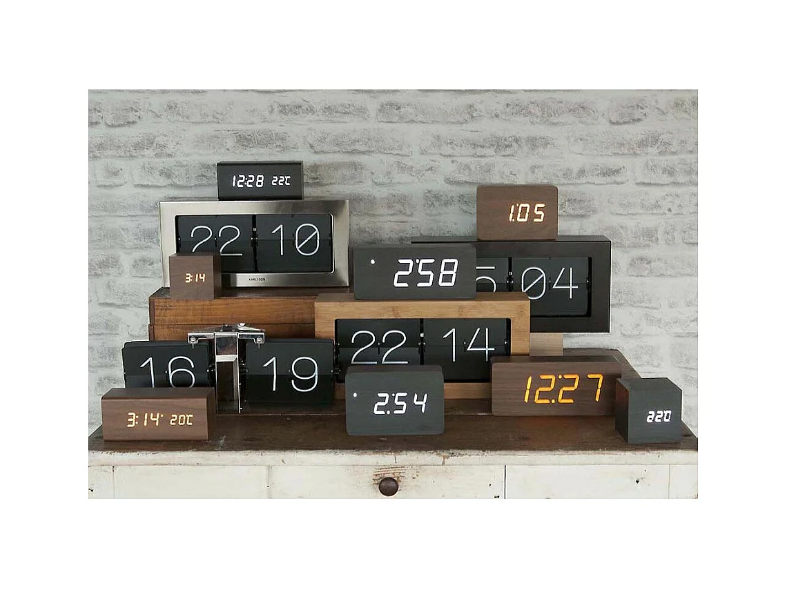 Wecker aus Holz mit LED-Index "Tube"