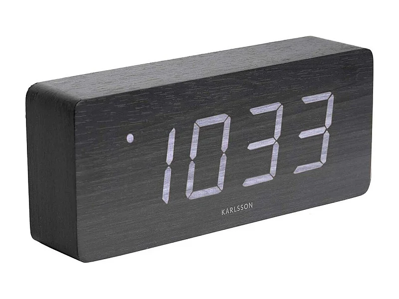 Despertador de madera con dígitos de tubo LCD