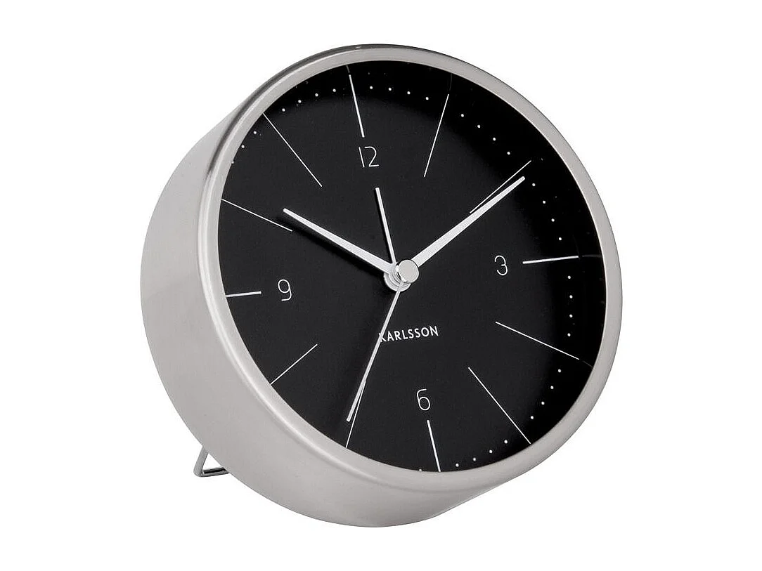 Wecker aus gebürstetem Metall Normann