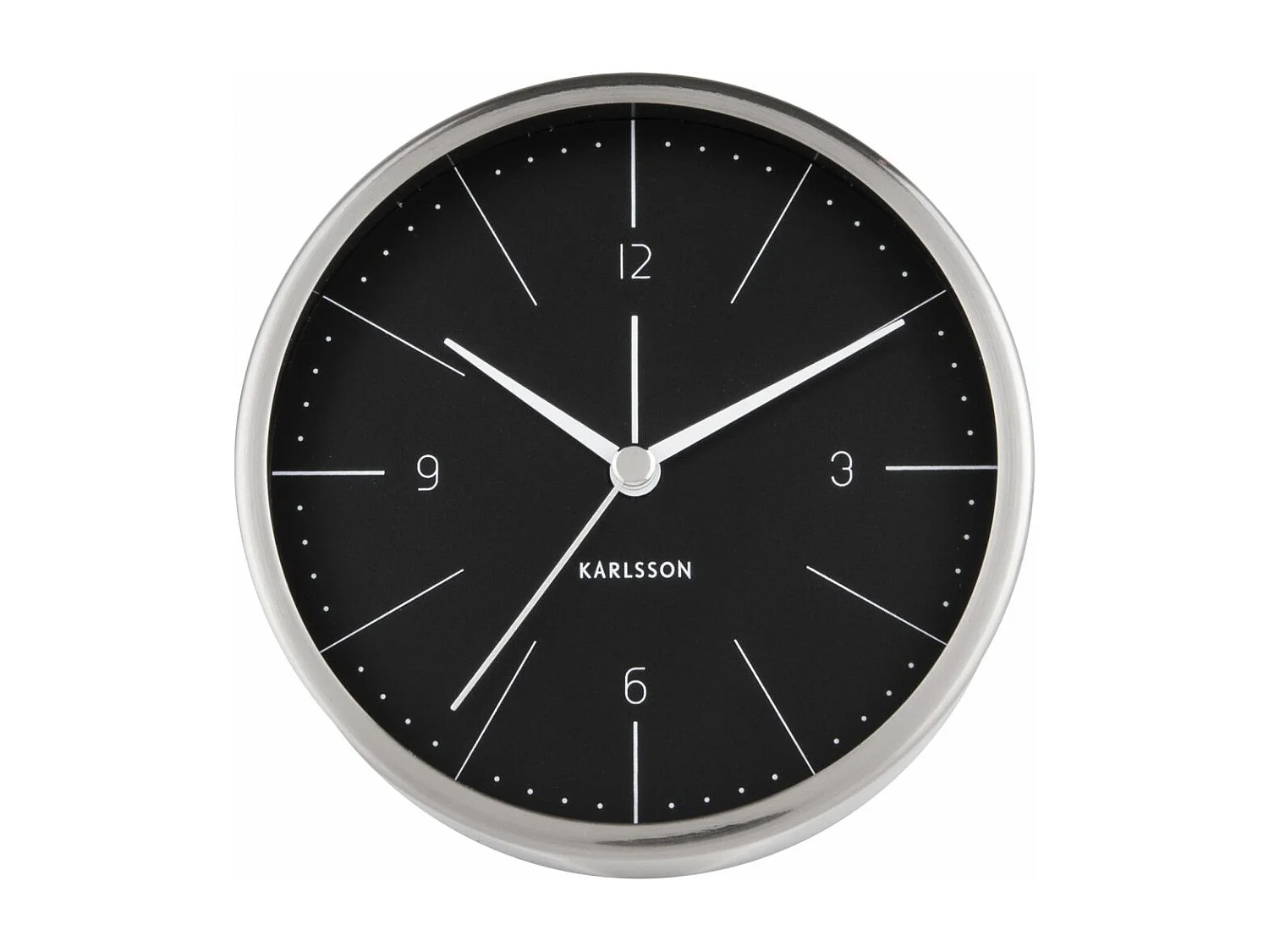 Wecker aus gebürstetem Metall Normann