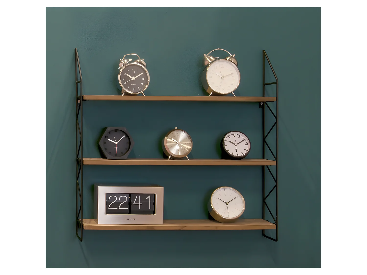 Despertador de metal cepillado Normann