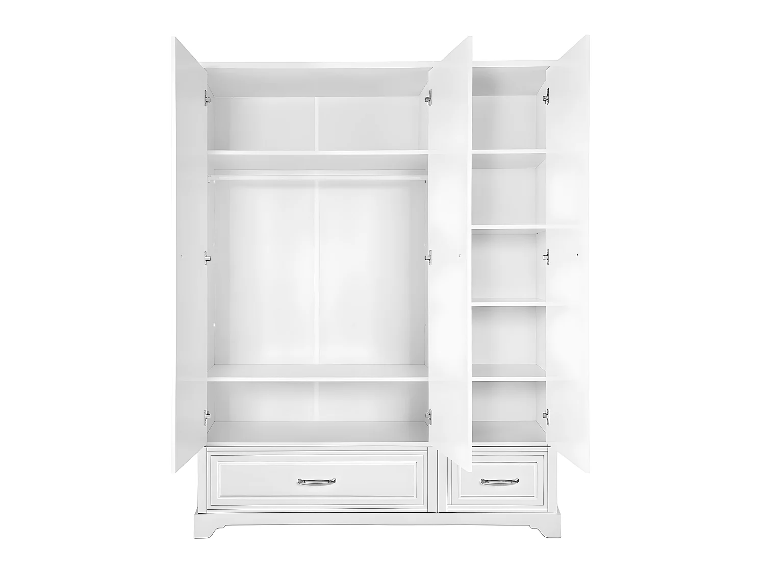 Armoire 3 portes 2 tiroirs Melody Blanc