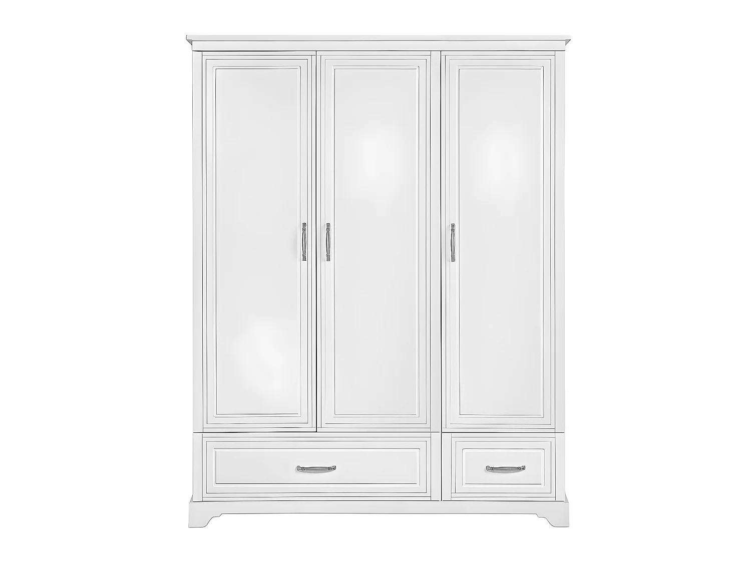 Armoire 3 portes 2 tiroirs Melody Blanc