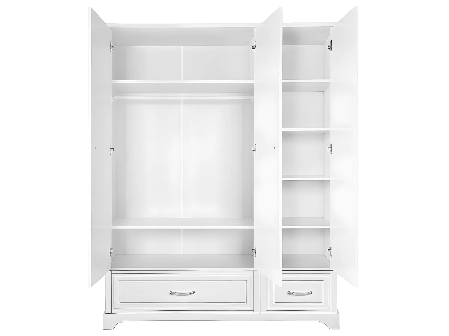 Armoire 3 portes 2 tiroirs Melody Blanc
