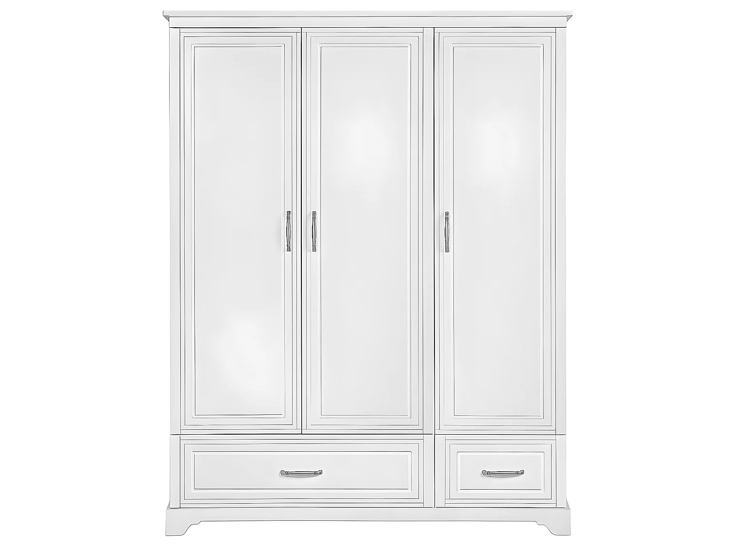 Armoire 3 portes 2 tiroirs Melody Blanc