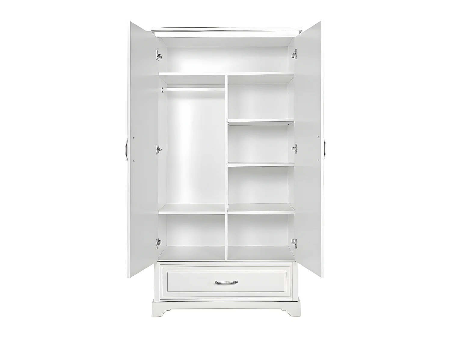 Armoire 2 portes 1 tiroir Melody Blanc