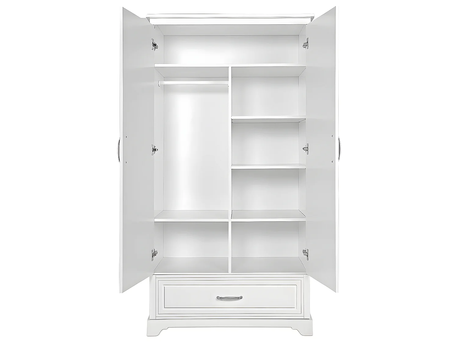 Armoire 2 portes 1 tiroir Melody Blanc
