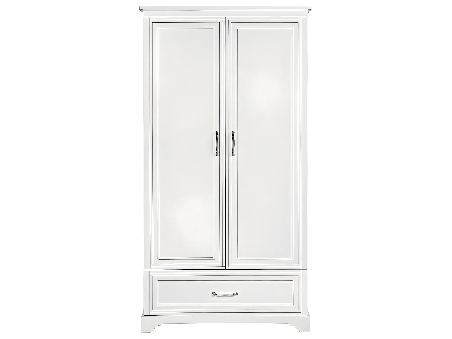 Armoire 2 portes 1 tiroir Melody Blanc