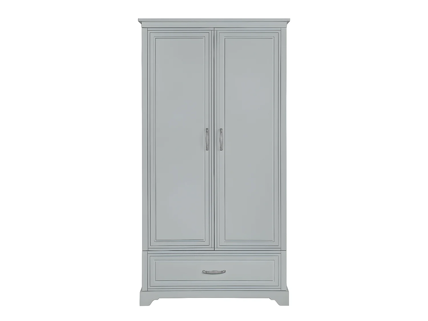 Armoire 2 portes 1 tiroir Melody Gris