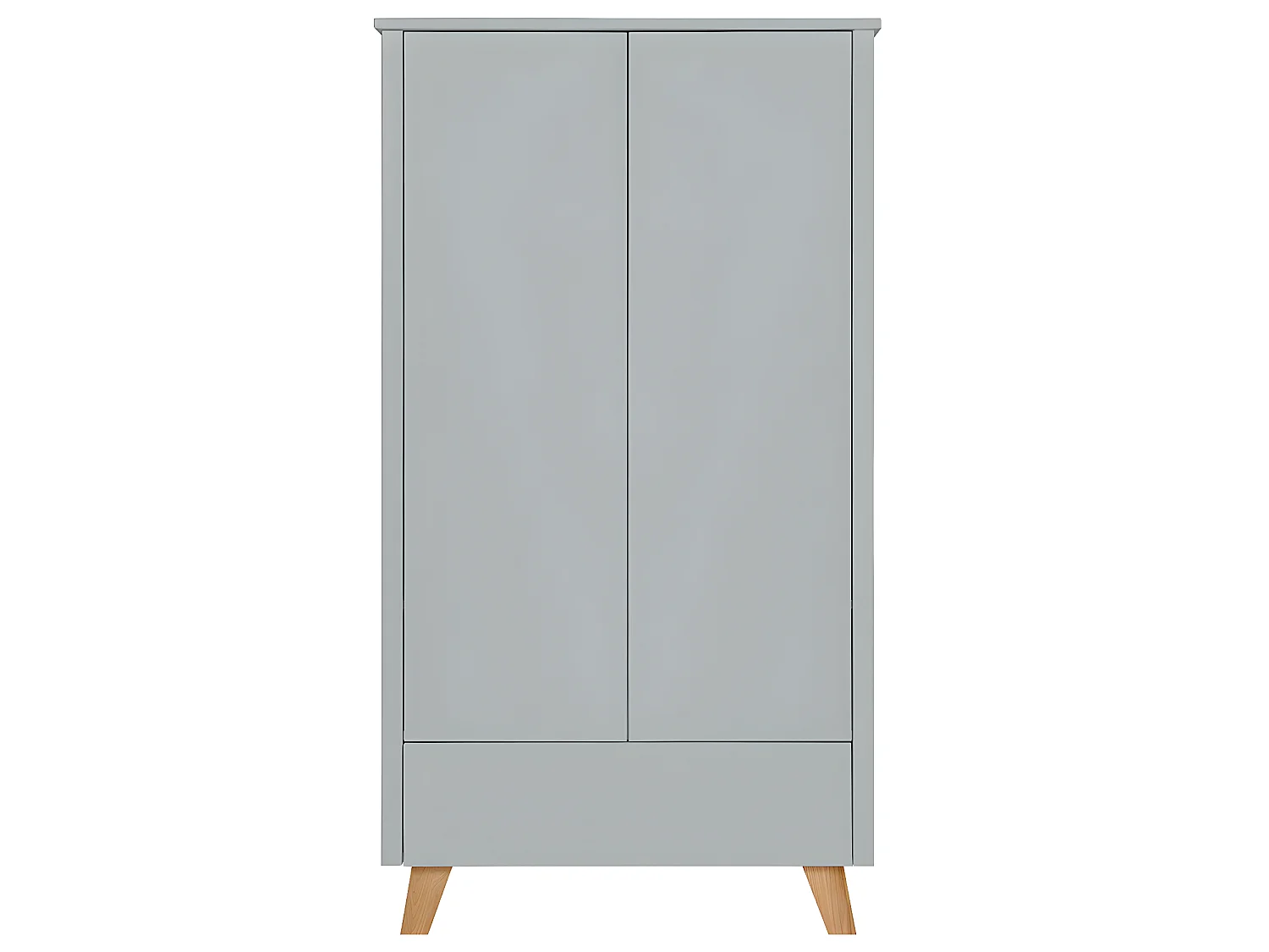 Armoire 2 portes 1 tiroir Zara Gris