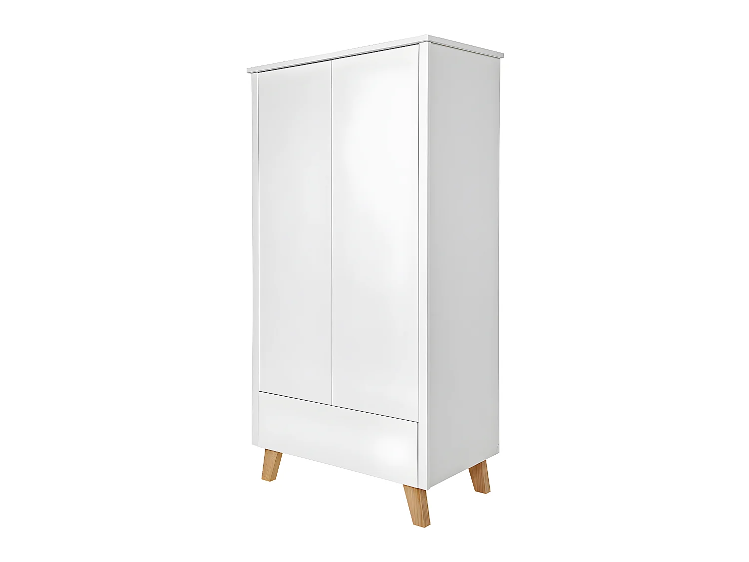 Armoire 2 portes 1 tiroir Zara Blanc