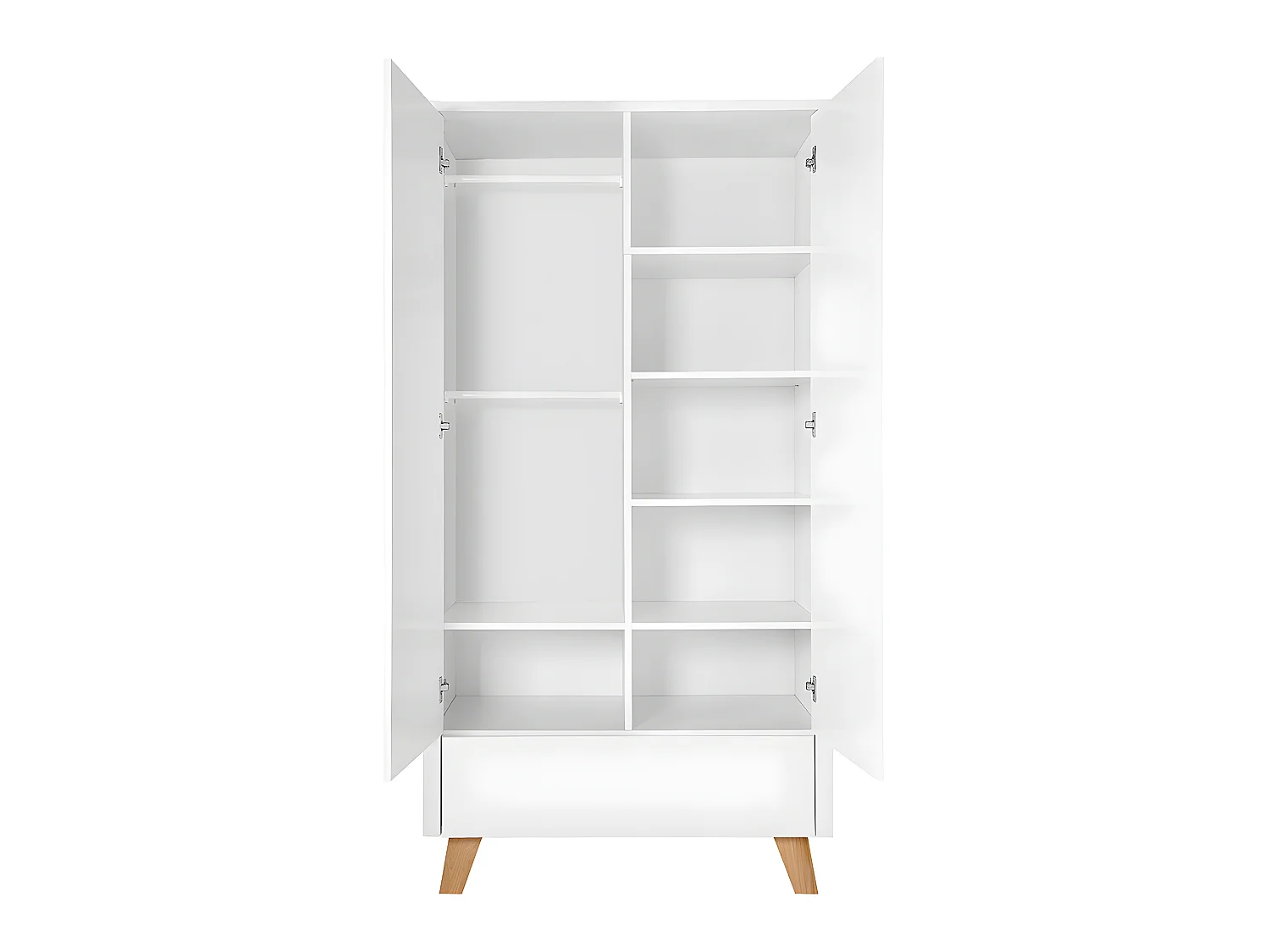 Armoire 2 portes 1 tiroir Zara Blanc