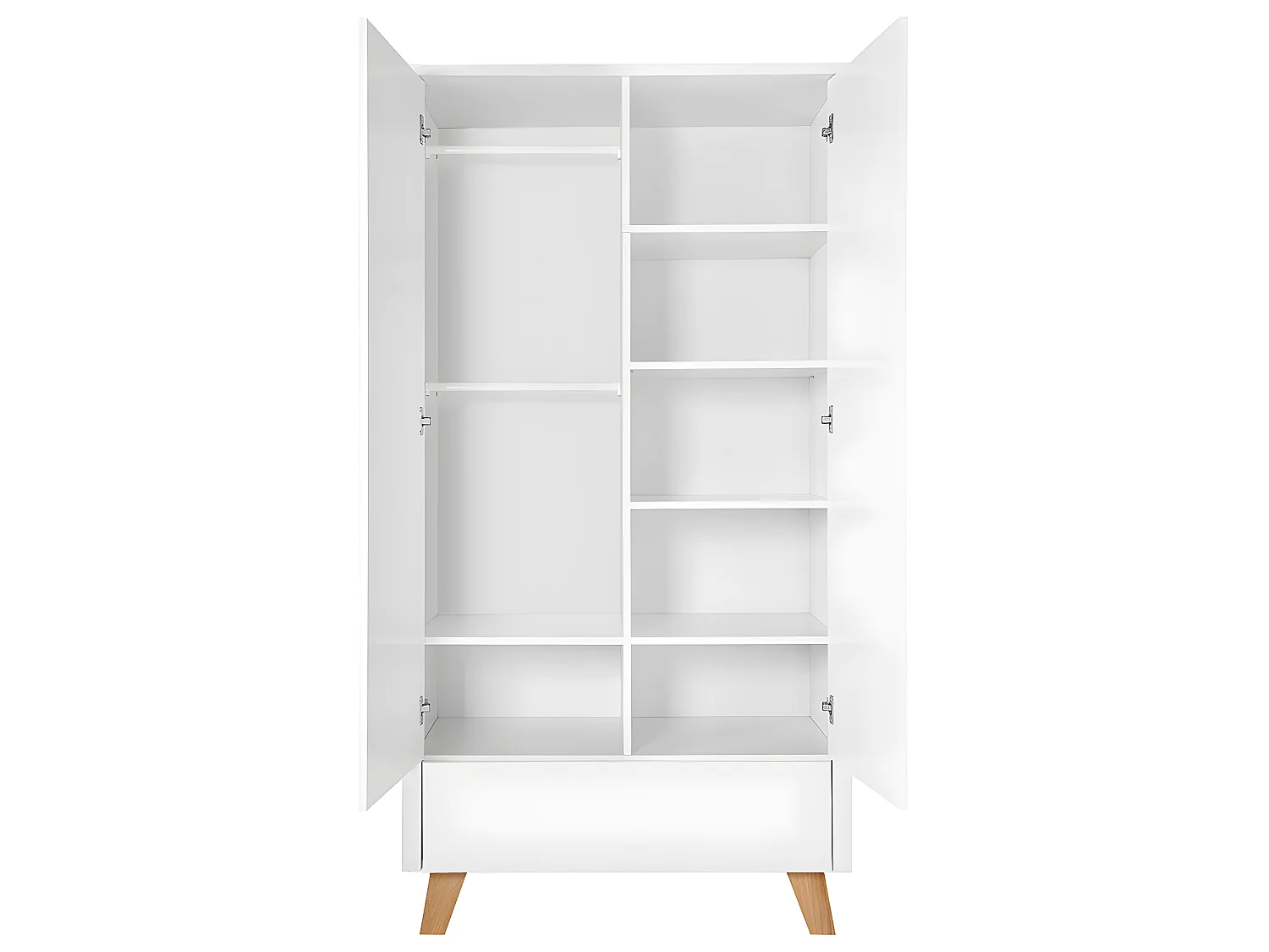 Armoire 2 portes 1 tiroir Zara Blanc