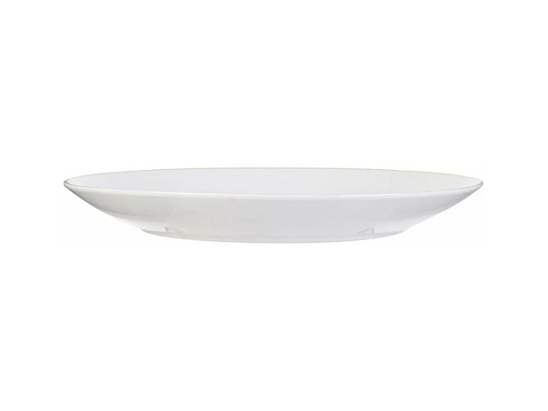 Assiette en porcelaine avec liseré doré (Lot de 6) Assiettes plates - 26 cm