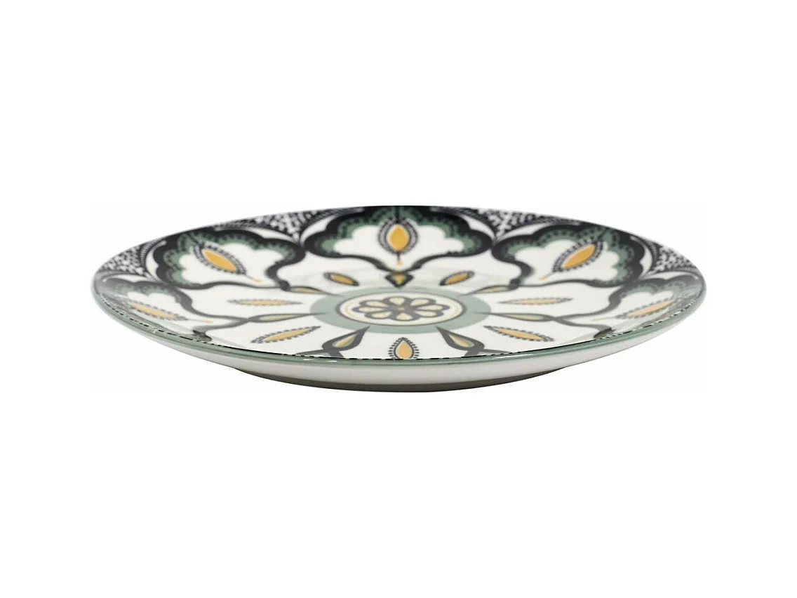 Platos de porcelana decorados con mandalas (Juego de 6) Platos de cena - 19 cm