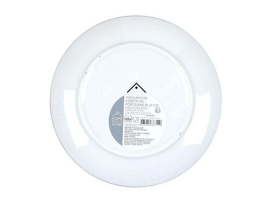 Assiettes en porcelaine décorée Mandala (Lot de 6) Assiettes plates - 19 cm