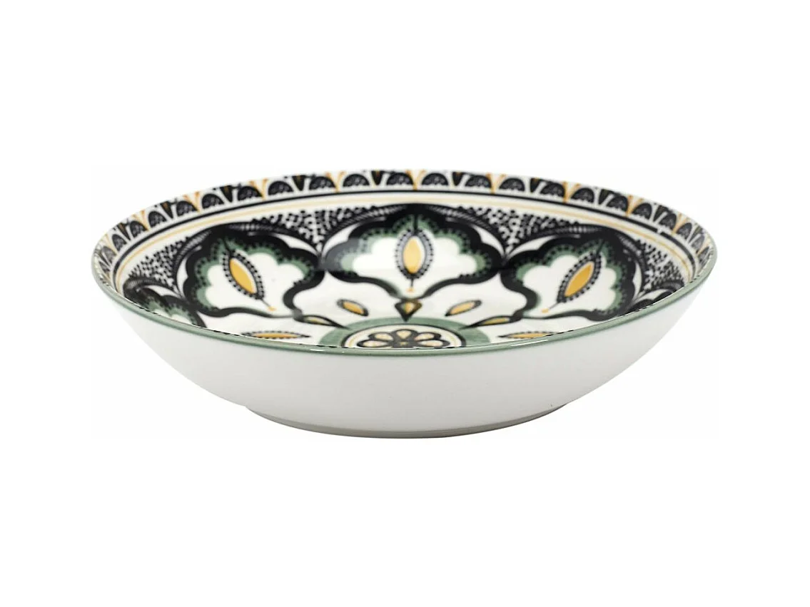 Porzellanteller mit Mandala-Dekor (6er-Set) Tiefe Teller - 20 cm