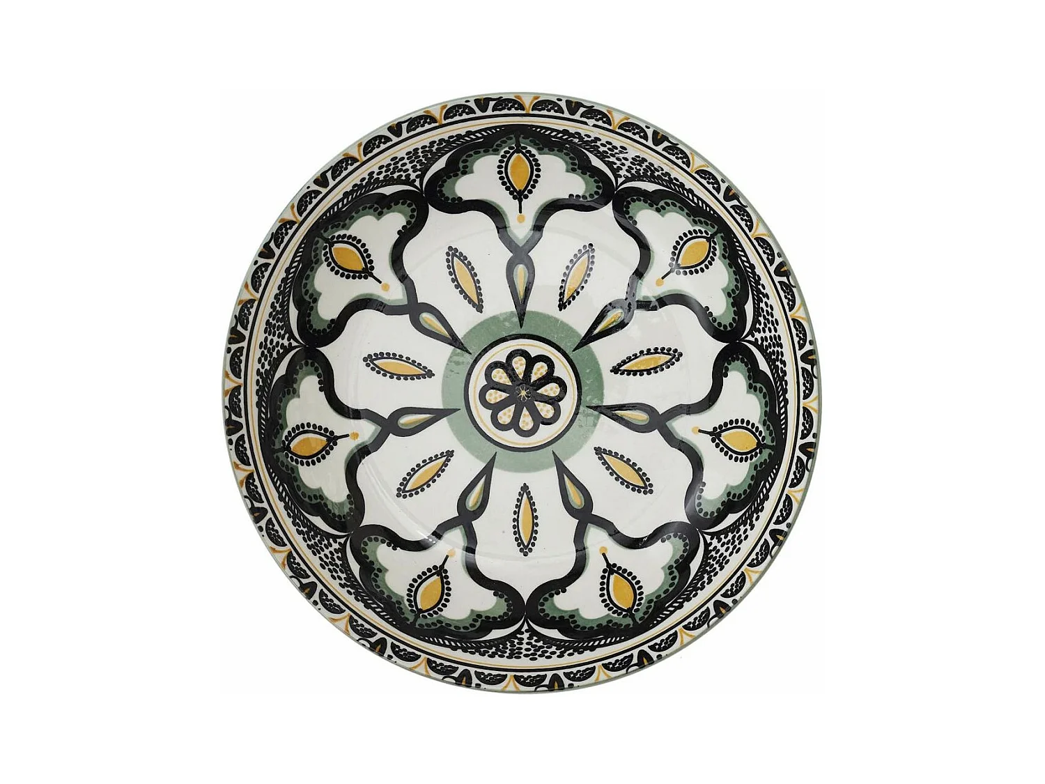 Porzellanteller mit Mandala-Dekor (6er-Set) Tiefe Teller - 20 cm
