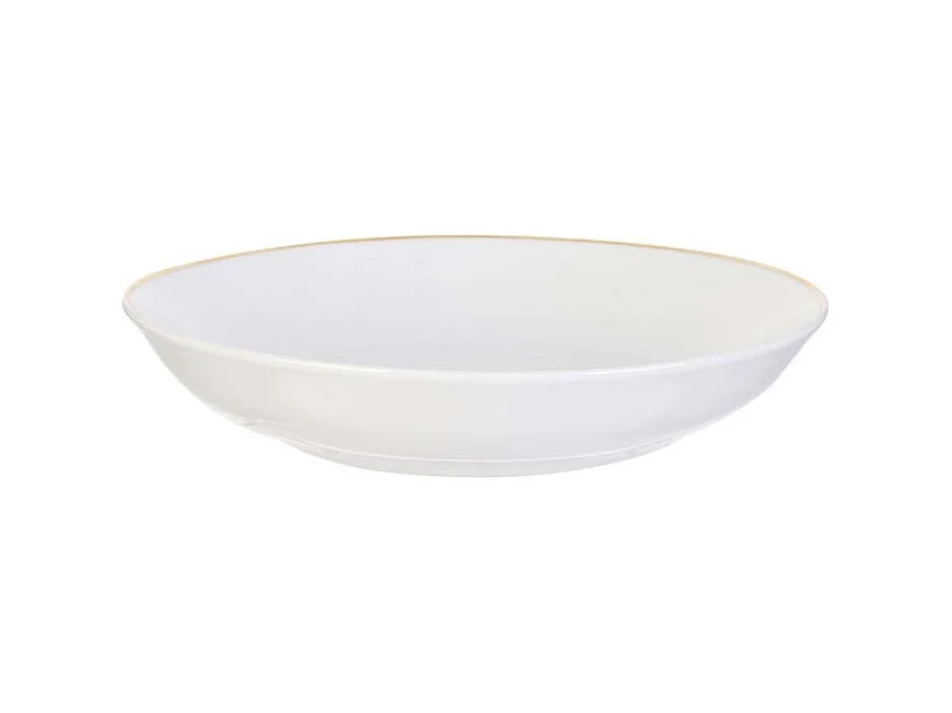Plato de porcelana con borde dorado (Juego de 6) Platos hondos - 21 cm