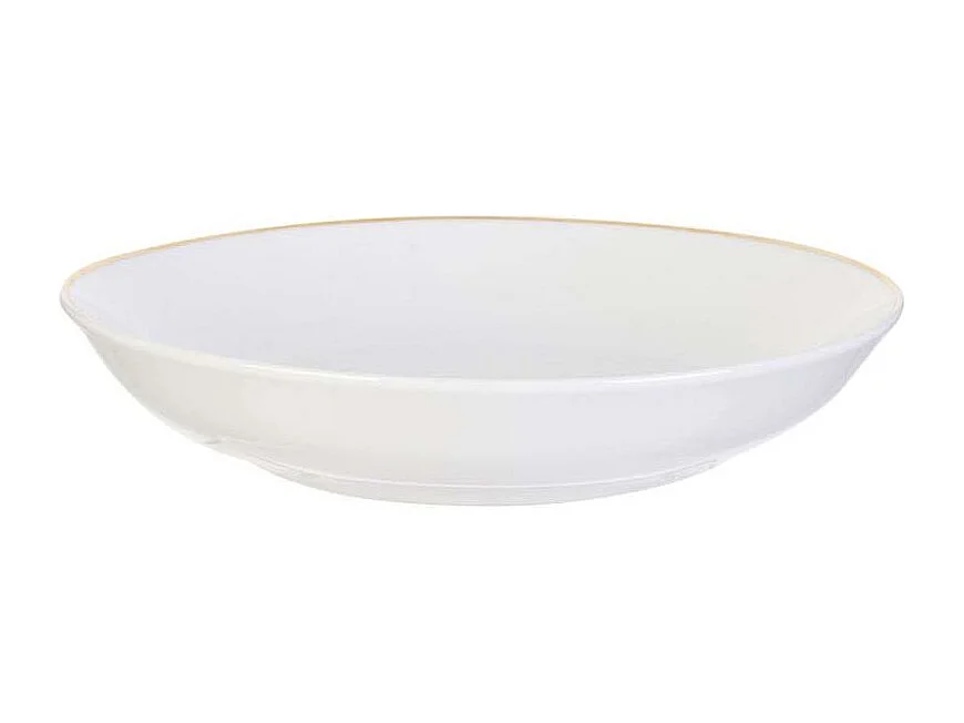 Plato de porcelana con borde dorado (Juego de 6) Platos hondos - 21 cm