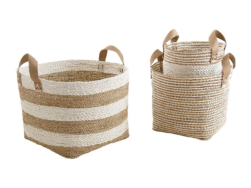 Fioriera in corda e nylon (Set di 3)