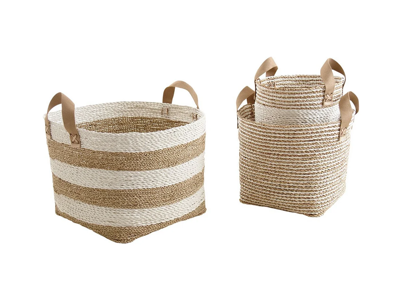 Fioriera in corda e nylon (Set di 3)