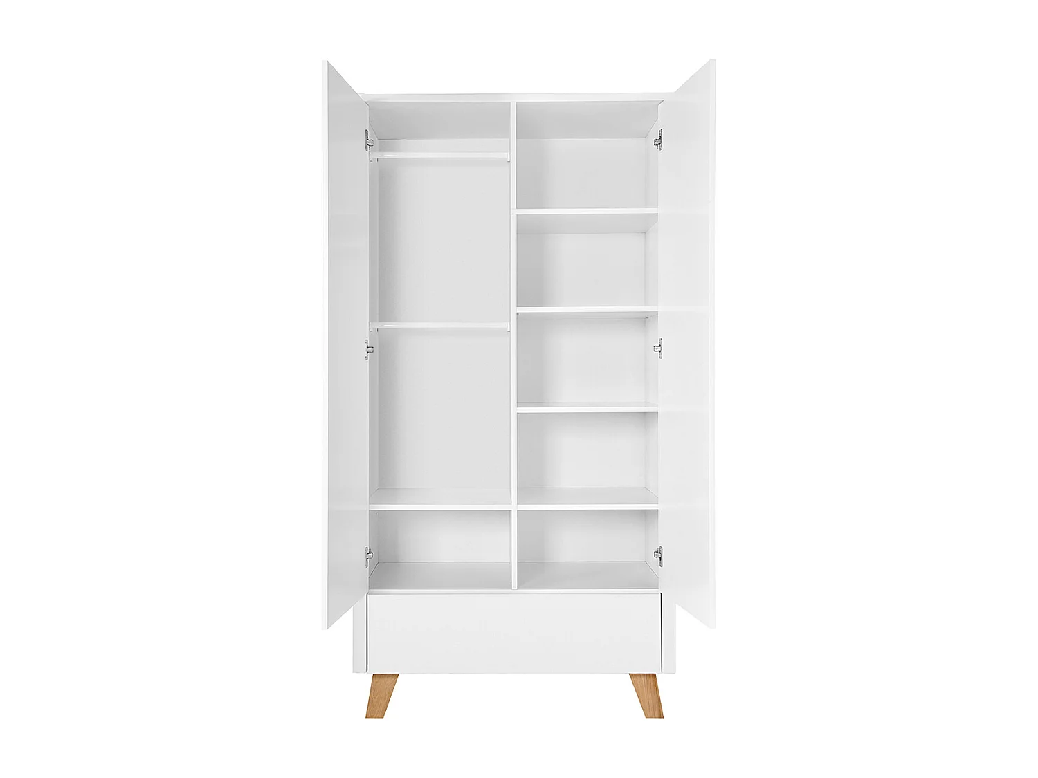 Chambre complète lit évolutif 70x140 commode à langer et armoire 2 portes Zara Blanc