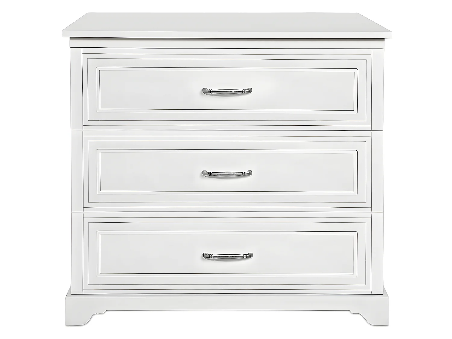 Lit évolutif 70x140 et commode 3 tiroirs Melody Blanc