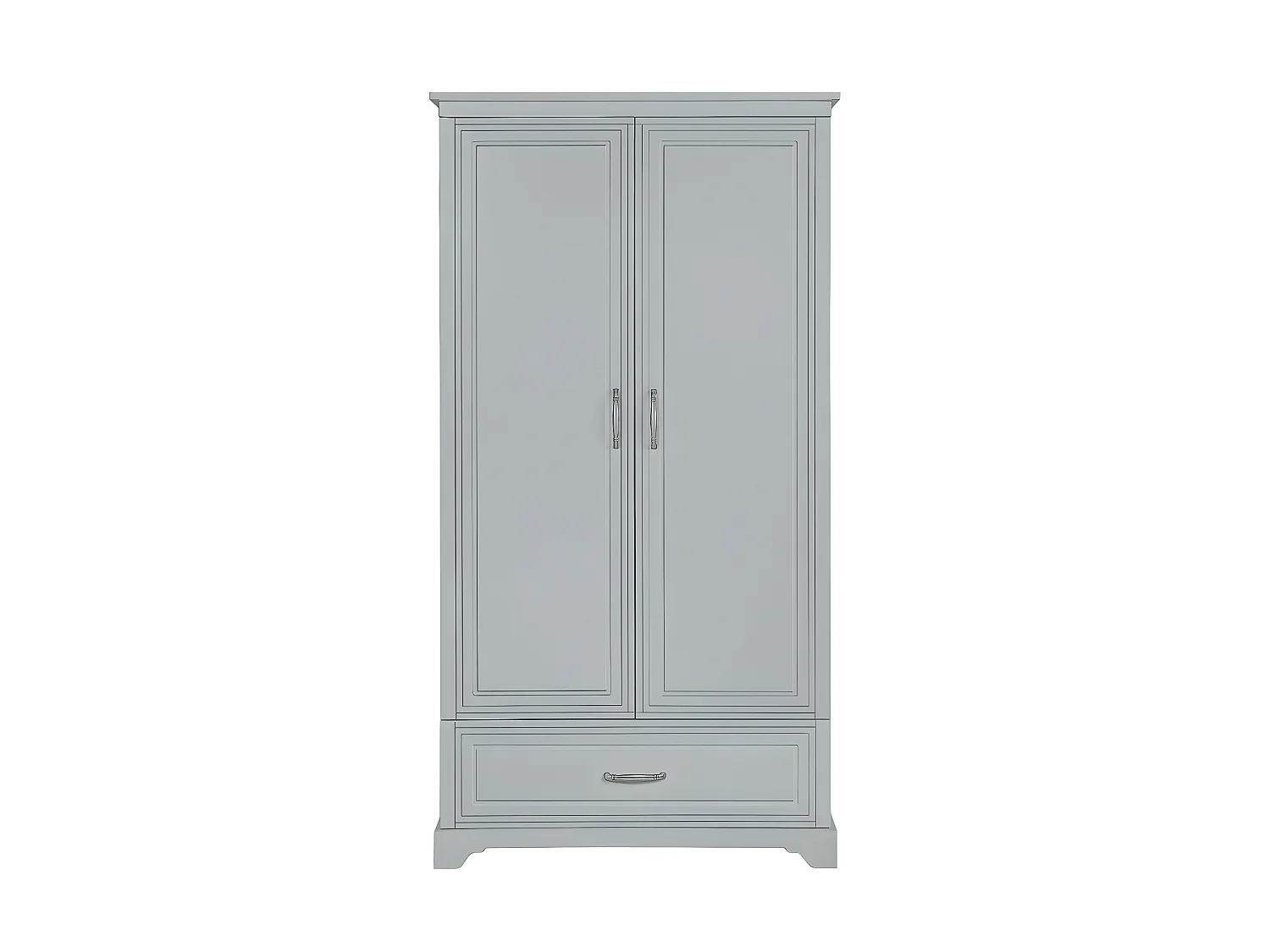 Lit évolutif 70x140 et armoire 2 portes Melody Gris