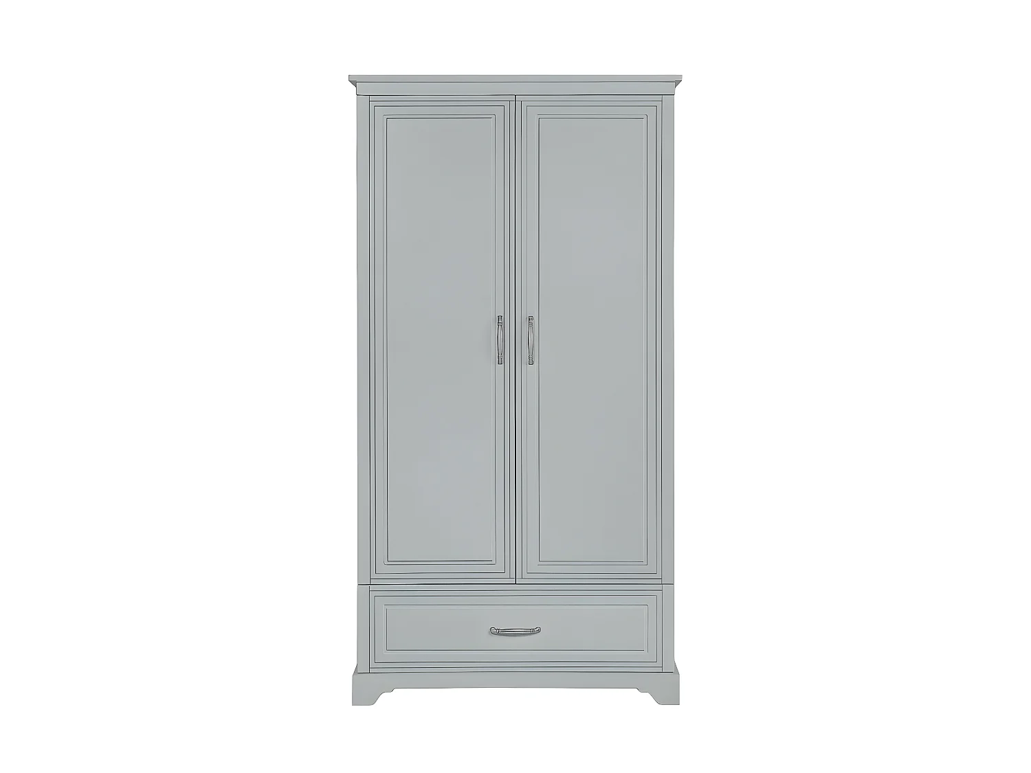 Lit évolutif 70x140 et armoire 2 portes Melody Gris