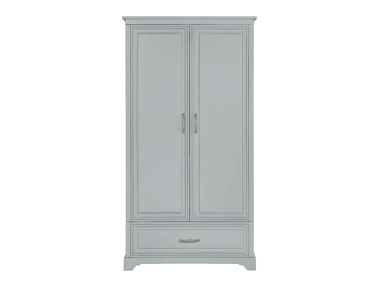 Lit évolutif 70x140 et armoire 2 portes Melody Gris