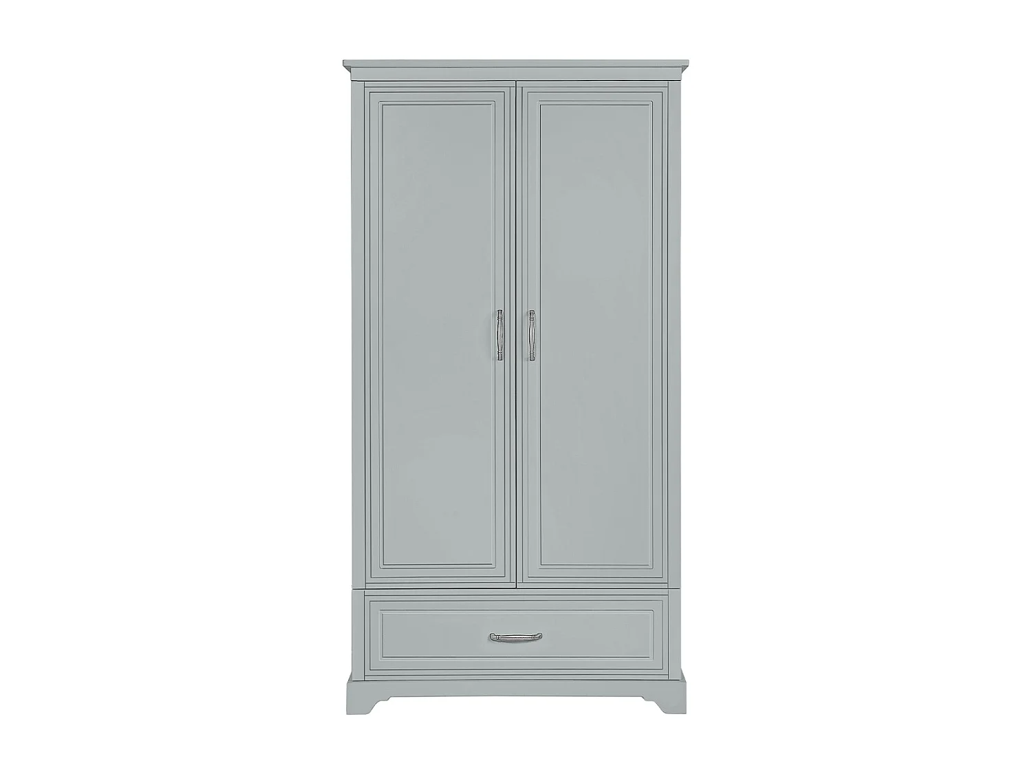 Lit évolutif 70x140 et armoire 2 portes Melody Gris