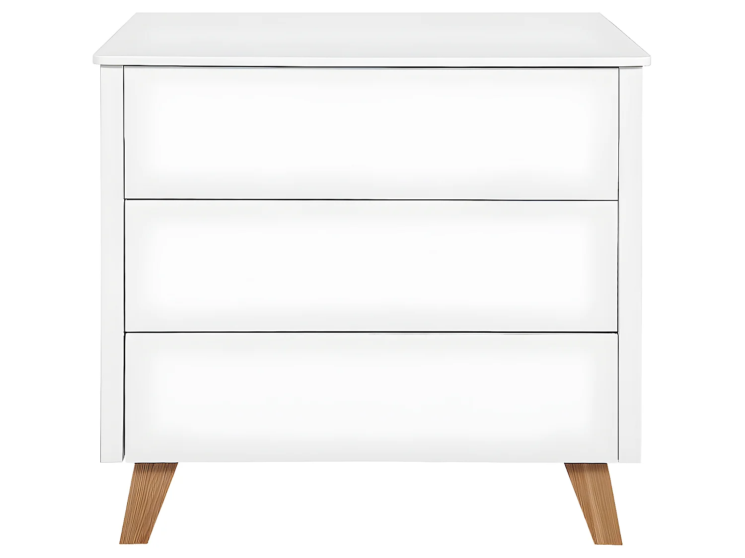 Lit évolutif 70x140 et commode 3 tiroirs Zara Blanc