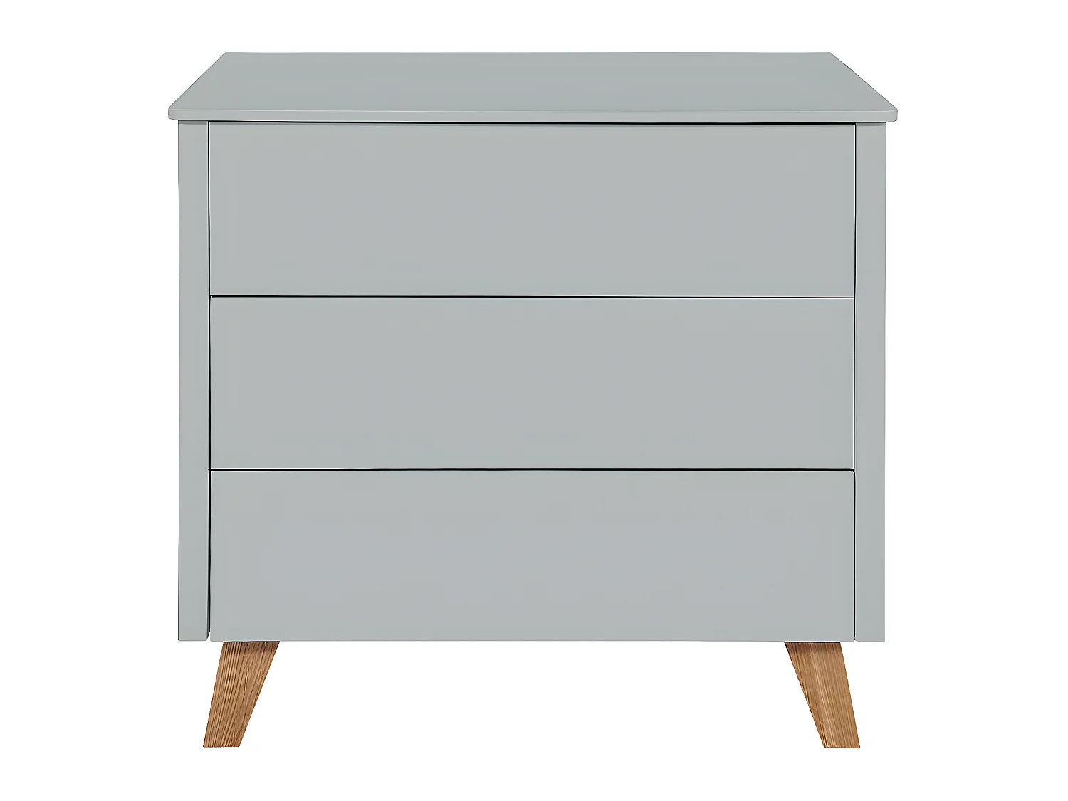 Lit évolutif 70x140 et commode 3 tiroirs Zara Gris