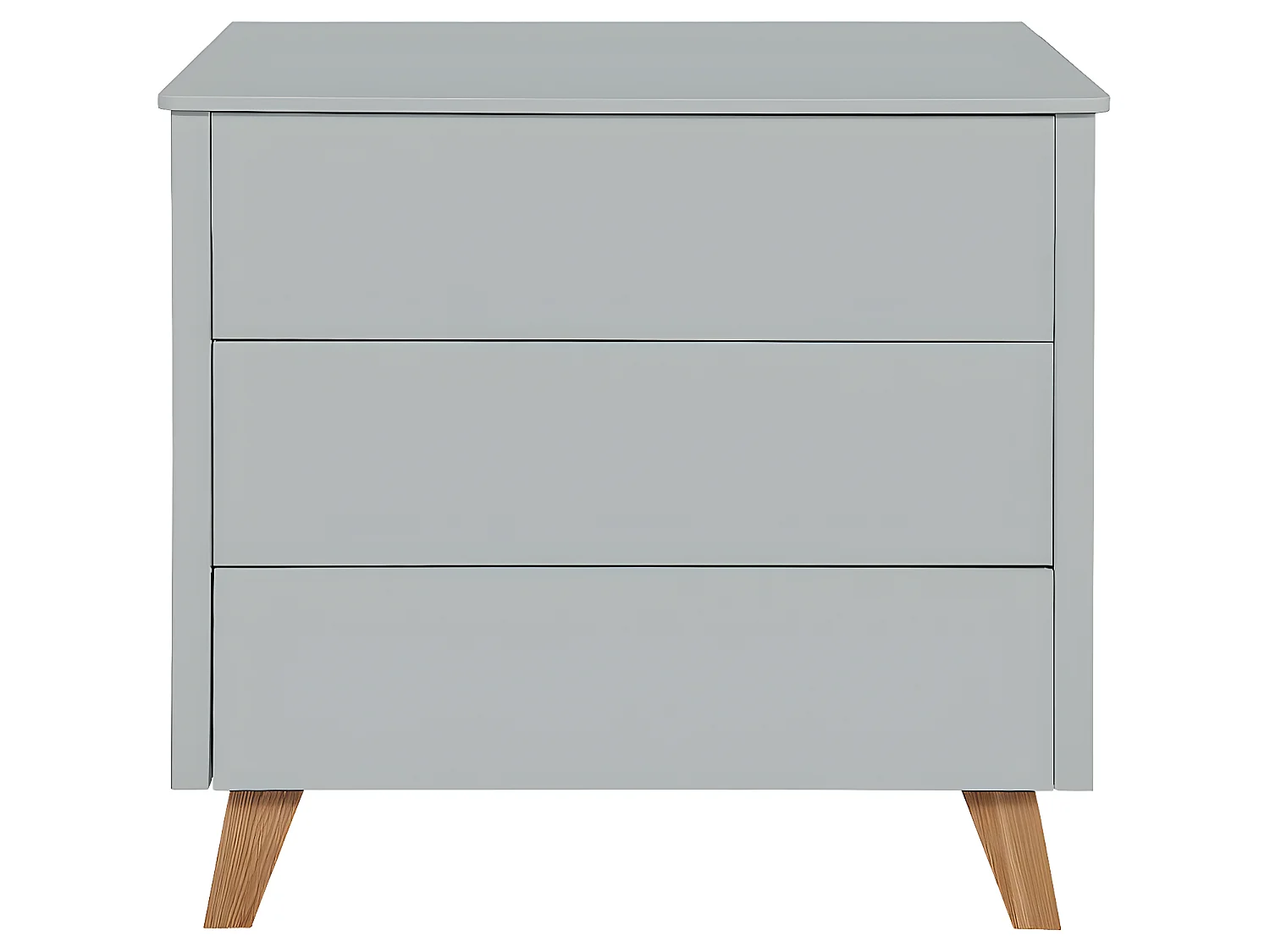 Lit évolutif 70x140 et commode 3 tiroirs Zara Gris