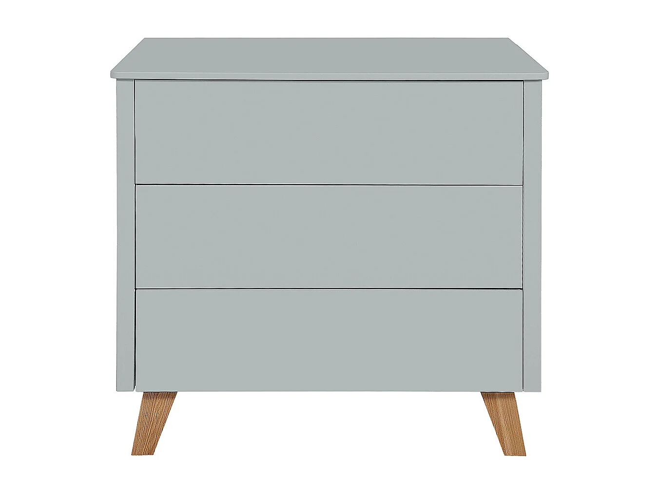 Lit évolutif 70x140 et commode 3 tiroirs Zara Gris