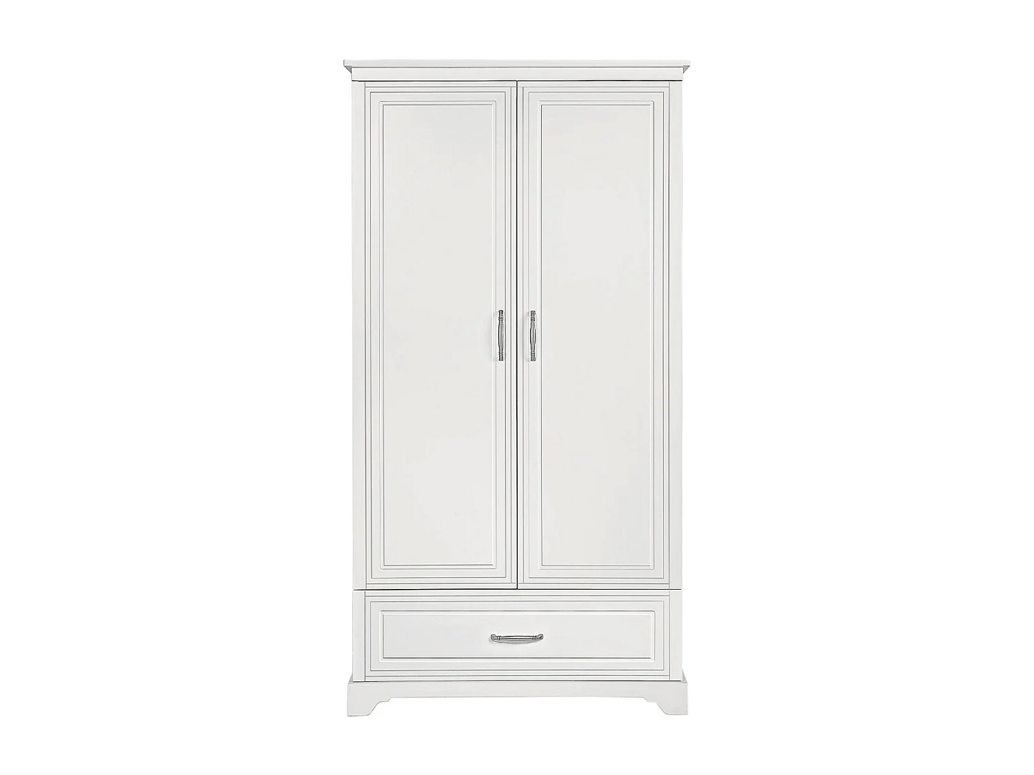 Lit évolutif 70x140 et armoire 2 portes Melody Blanc