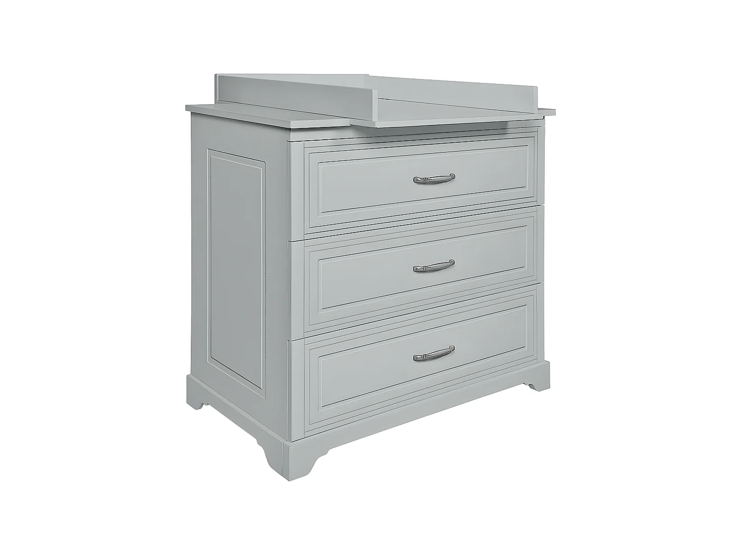 Chambre complète lit évolutif 70x140 commode à langer et armoire 2 portes Melody Gris