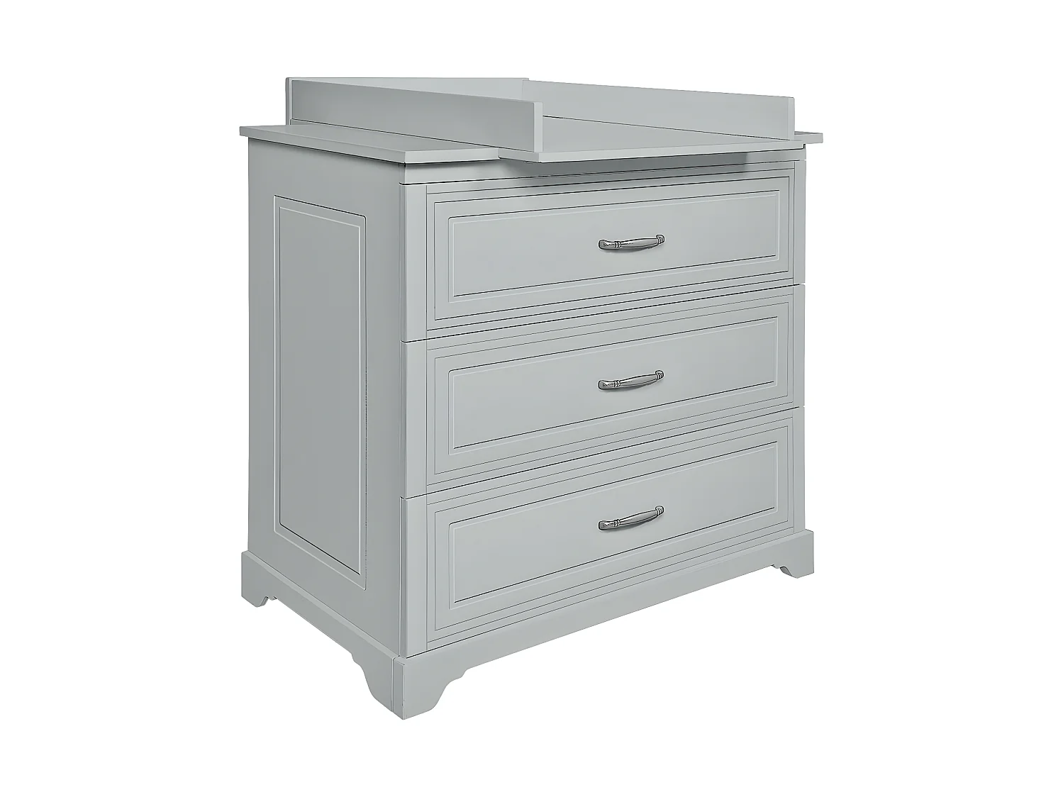 Chambre complète lit évolutif 70x140 commode à langer et armoire 2 portes Melody Gris