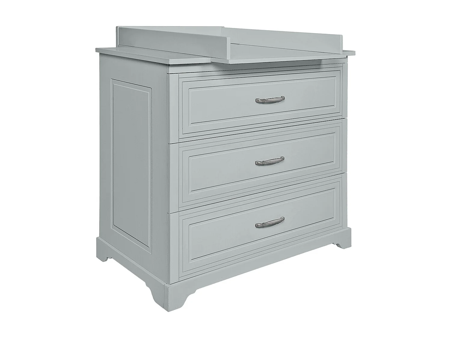 Chambre complète lit évolutif 70x140 commode à langer et armoire 2 portes Melody Gris