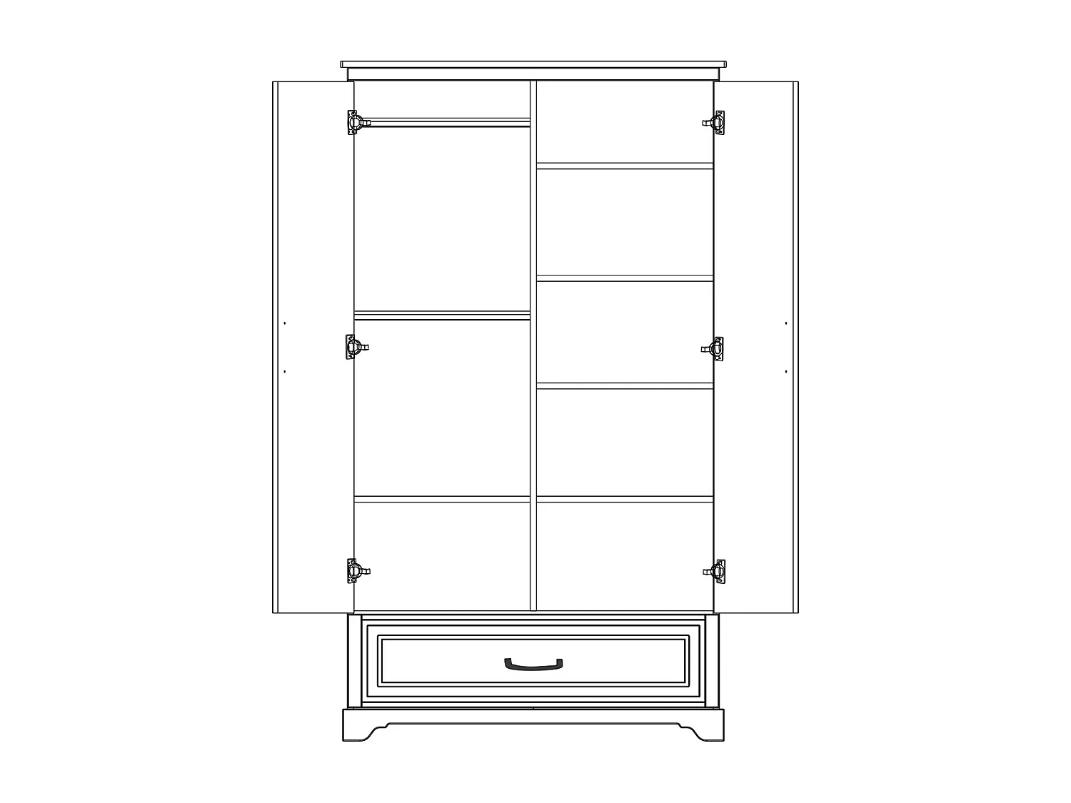 Chambre complète lit évolutif 70x140 commode à langer et armoire 2 portes Melody Gris