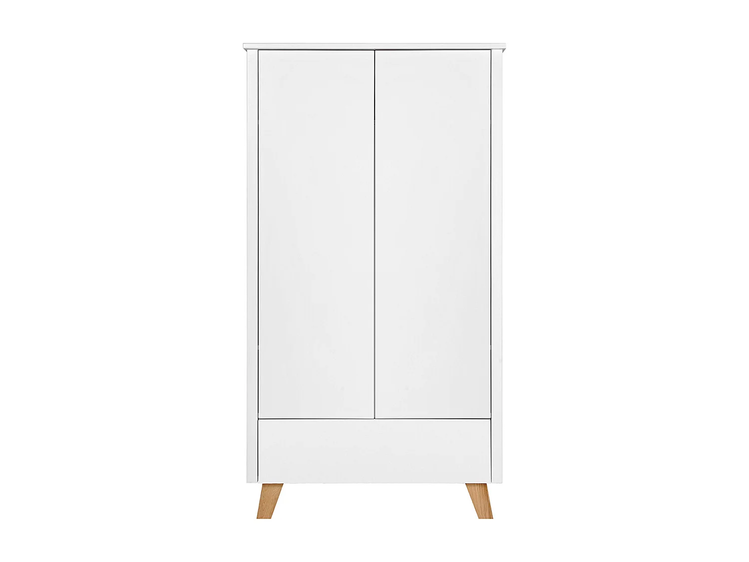 Lit évolutif 70x140 et armoire 2 portes Zara Blanc