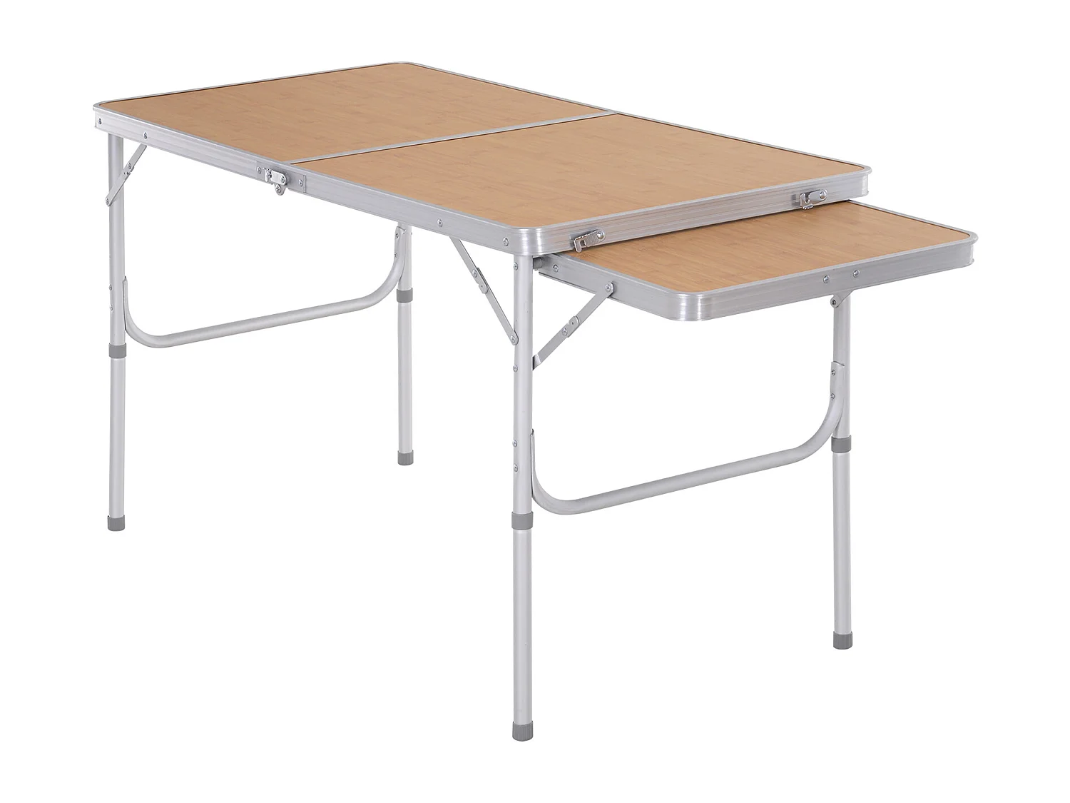 Mesa de camping natural bambú color 153x60x70 cm Outsunny