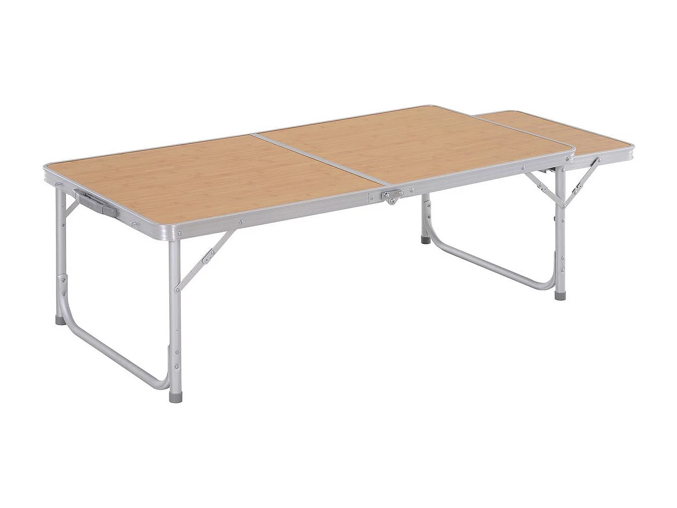 Mesa de camping natural bambú color 153x60x70 cm Outsunny