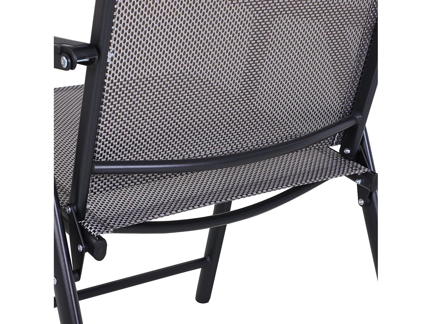 Conjunto de 2 sillas plegables gris y negro 58x64x94 cm Outsunny